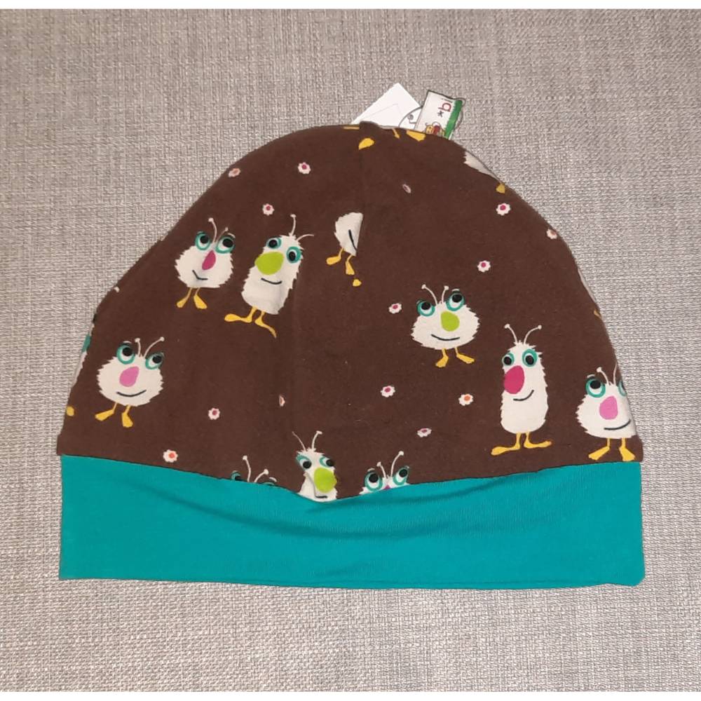 Wende-Beanie KU 47-50cm, Wendemütze, 2-in-1 Mütze mit Bündchen, doppellagige Mütze, Bild 5