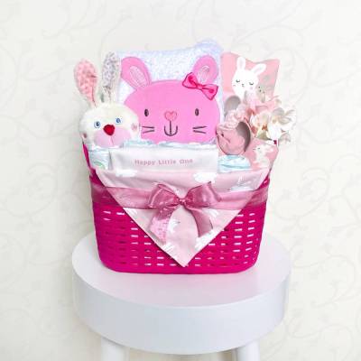 Windelgeschenk Hase Happy Little One zur Geburt