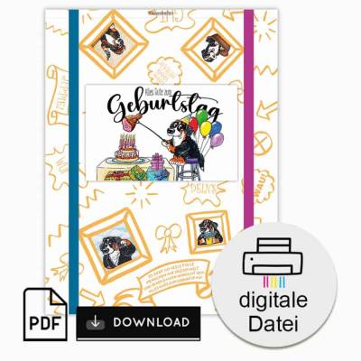 Schokolade Bandrolle Verpackung "Geburtstag" mit Berner, PDF zum Download