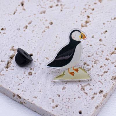 Pin Puffin Papageientaucher Island Acryl - Skandinavien Geschenk Vogel - Geschenk Puffin Anstecker Dekoration Rucksack 