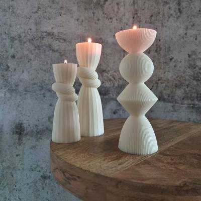 Handgegossene Sojawachs-Kerzen ohne Duftstoffe – Minimalistische Eleganz für nachhaltige Wohnkultur