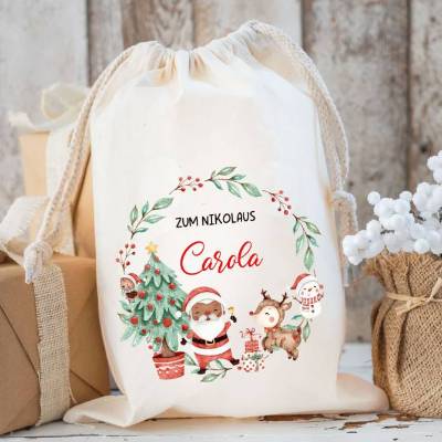 Nikolaussack, Geschenke Kinder personalisiert mit Name, Nikolausgeschenk, Tasche, Nikolausbeutel Weihnachten