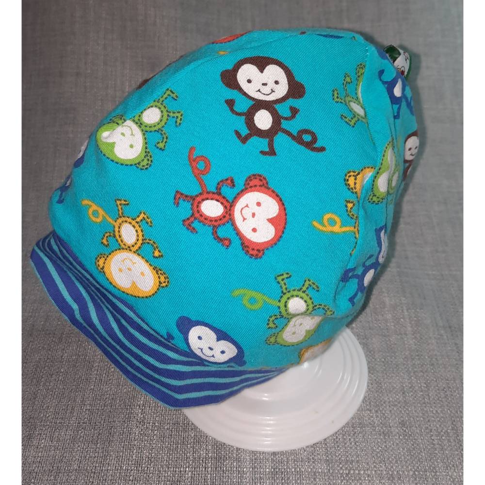 Wende-Beanie KU 43-46cm, Wendemütze, 2-in-1 Mütze mit Bündchen, doppellagige Mütze Bild 1