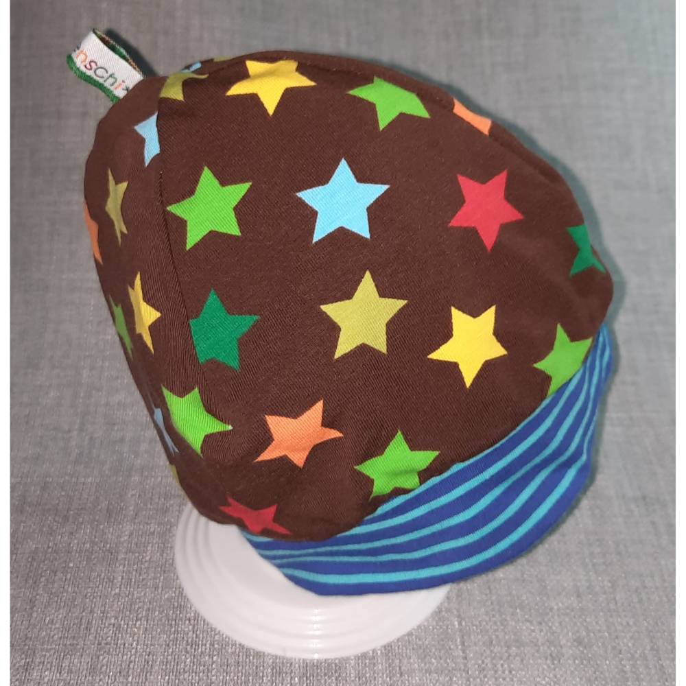 Wende-Beanie KU 43-46cm, Wendemütze, 2-in-1 Mütze mit Bündchen, doppellagige Mütze Bild 3