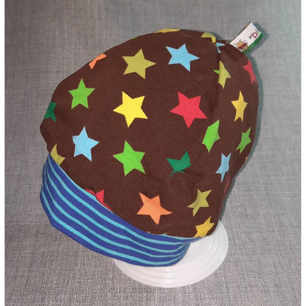 Wende-Beanie KU 43-46cm, Wendemütze, 2-in-1 Mütze mit Bündchen, doppellagige Mütze Bild 4