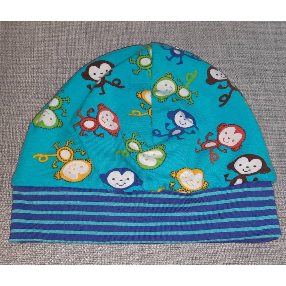 Wende-Beanie KU 43-46cm, Wendemütze, 2-in-1 Mütze mit Bündchen, doppellagige Mütze Bild 5