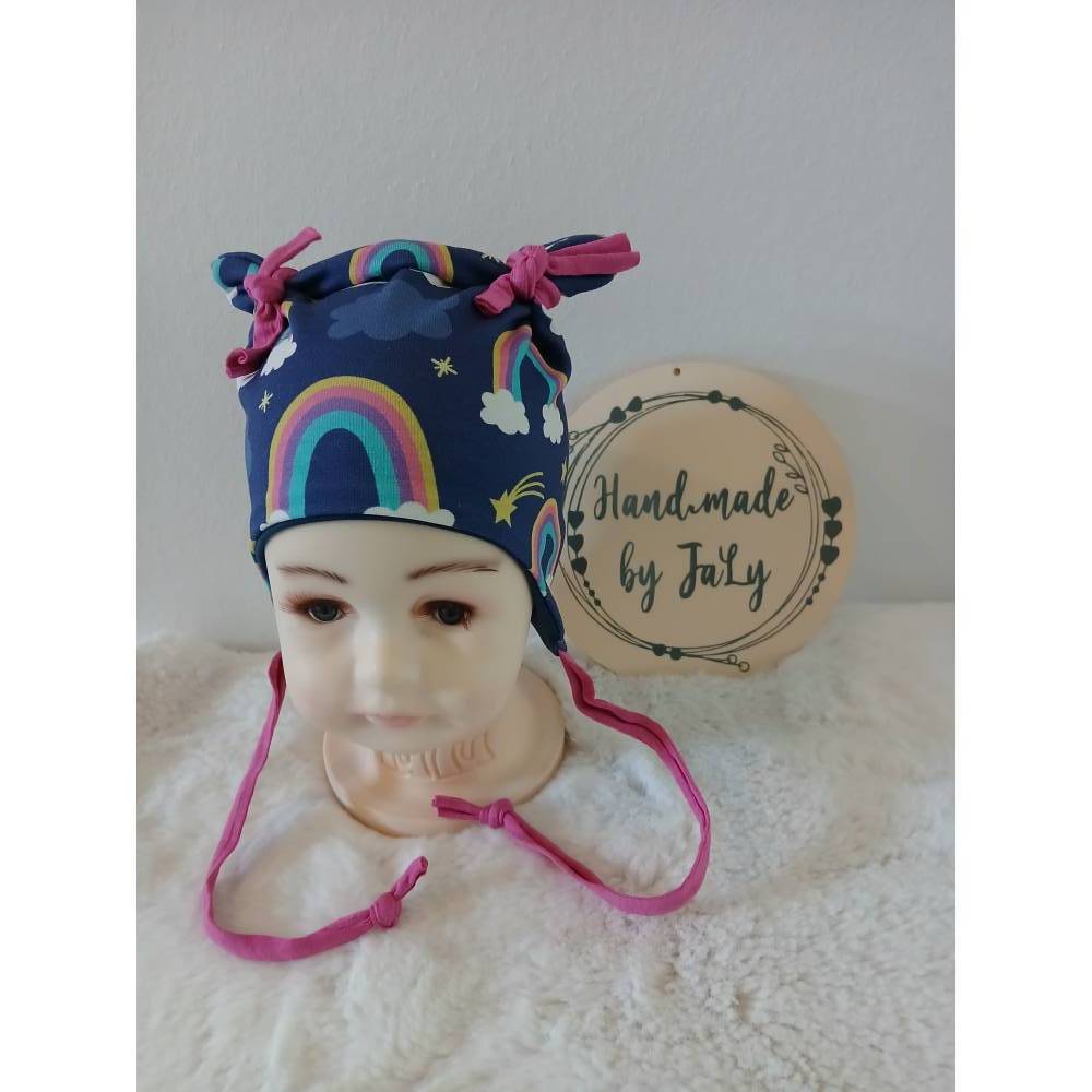 Mini Mütze Ku 35-37, Ohrenmütze, Knotenmütze Bild 2