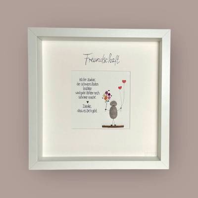 Steinbild handgeschrieben  Freundschaft ist der Zauber  Lieblingsmensch  personalisiert  Kollege  Geschenk
