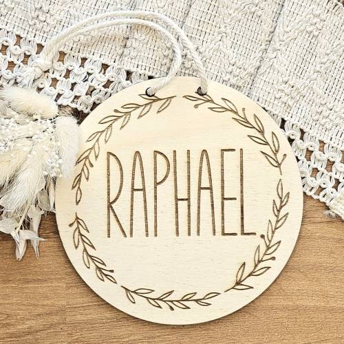 Kinderzimmer Türschild aus nachhaltigem Holz personalisiert - Zimmertürschild mit Name - Namensschild - Holzschild 