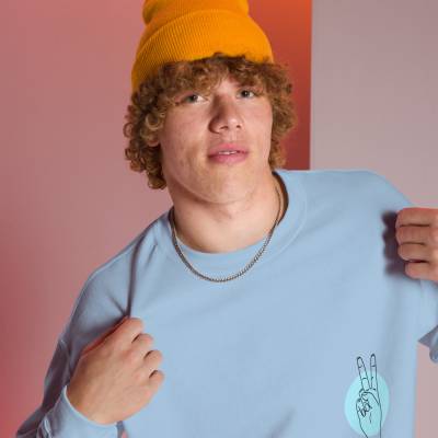 Gemütlicher Pullover / Sweater mit Friedenszeichen "PEACE" – Für mehr Frieden in der Welt