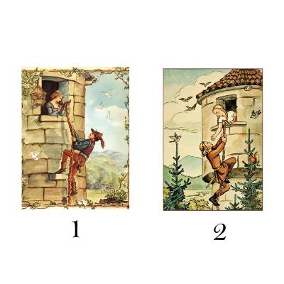 Patch Stoffbild Aufnäher Applikation Märchen  Rapunzel No. 2