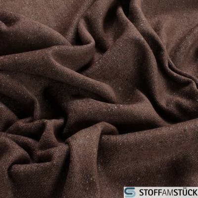 Stoff Viskose Wolle Polyacryl Baumwolle Polyester Leinwand rehbraun Melange JAB Anstoetz CA1174/022