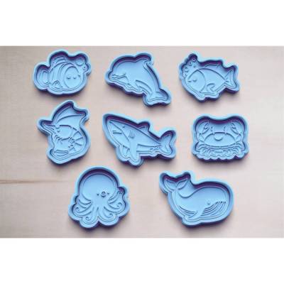 Meerestiere I Keksausstecher | Cookie Cutters | Ausstechform | Keksform | Meerestiere Formen | Clownfisch | Delfin | Hai