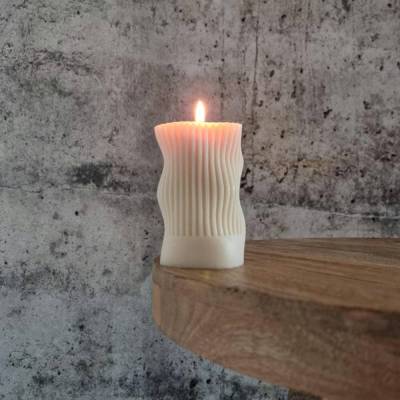 Rillen Kerze I Adventskranz I  Wellen Kerze I I Sojawachs I Dekorative Kerze  I Geschenkidee I Handgefertigt I Home Deco