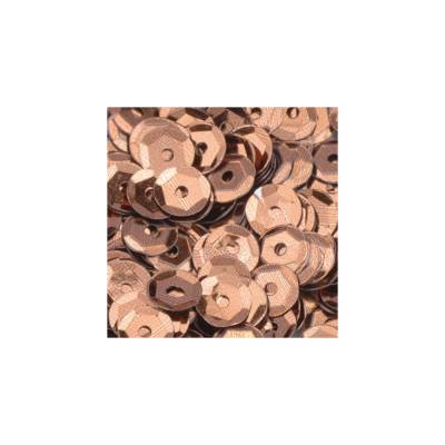 Pailletten braun rund gewölbt 6 mm 40 g