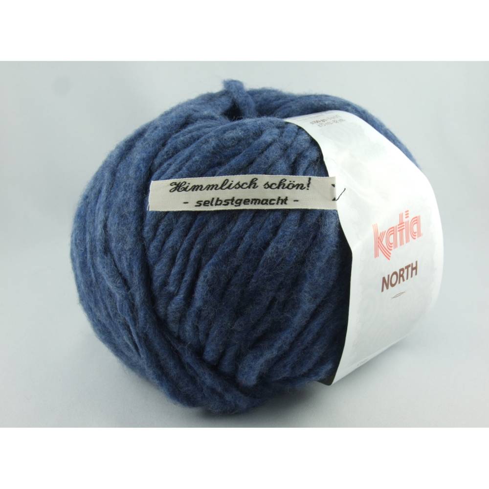 Katia North dickes einfarbiges Garn in Farbe 87, jeansblau Bild 1