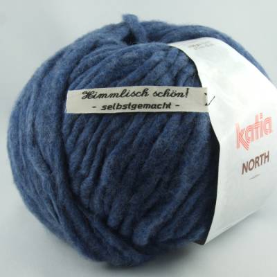 Katia North dickes einfarbiges Garn in Farbe 87, jeansblau