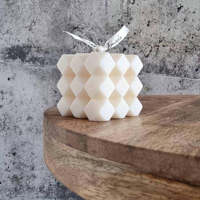 Diamond I Bubble Cube I Diamant Kerze I Sojawachs I Geschenkbox I Personalisiert I Home Decor I Vegan I Handmade