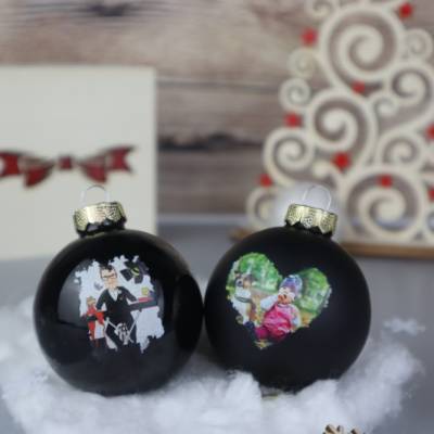 Weihnachtskugeln mit Foto, Logo, für Paten mit Ultraschallbild