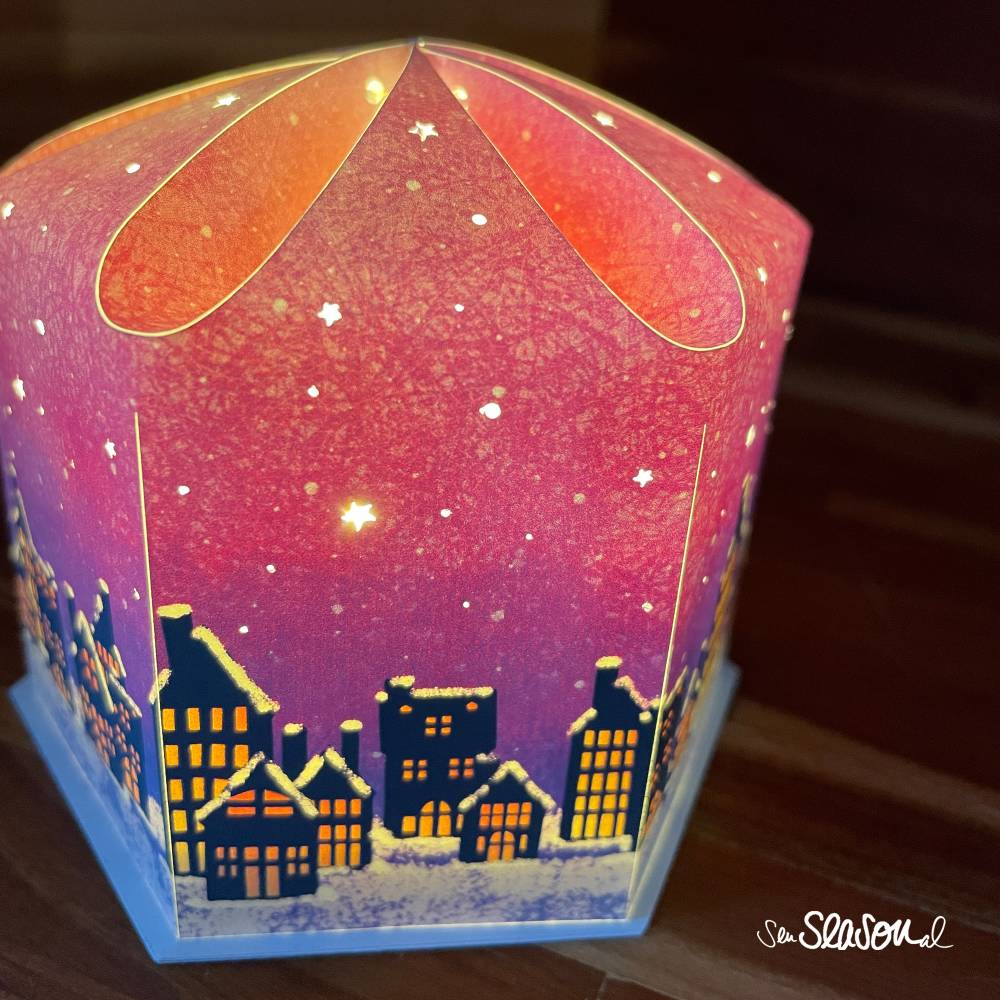 Lichterbox, Laterne SVG in 2 Größen, Plotterdatei für Papier inkl. Anleitung, mit tollem Lichtspiel, für 3 Teelichter Bild 3