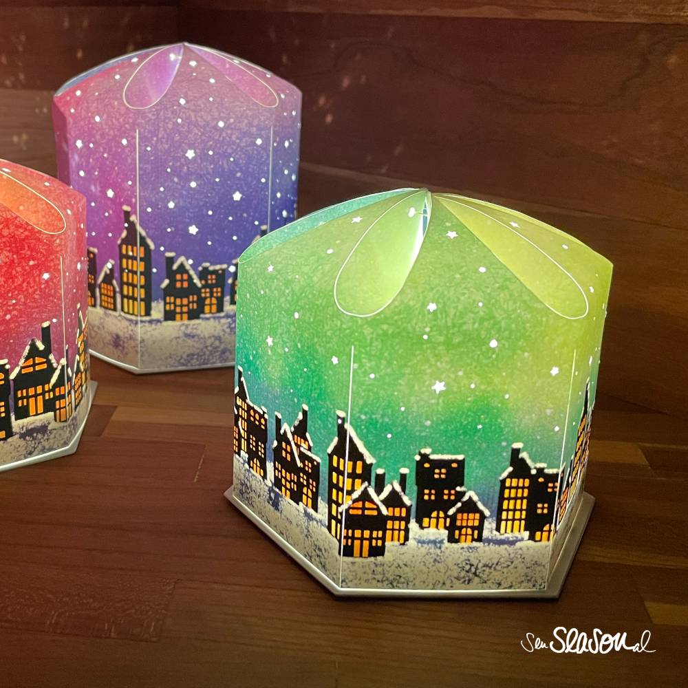 Lichterbox, Laterne SVG in 2 Größen, Plotterdatei für Papier inkl. Anleitung, mit tollem Lichtspiel, für 3 Teelichter Bild 7