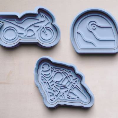 Motorrad Keksausstecher | Cookie Cutters | Ausstechform | Motorradfahrer Geschenk | Motorrad Motive für Keksformen