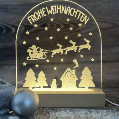 Beleuchtetes Schild, Weihnachten, Weihnachtsdekoration, Nachtlicht, beleuchtetes Acrylglas, verschiedene Modelle