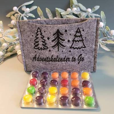 Adventskalender to Go, mit Blister, Mini-Adventskalender, Geschenk ,Mitbringsel, Sofortkauf,Weihnachten,Personalisierbar