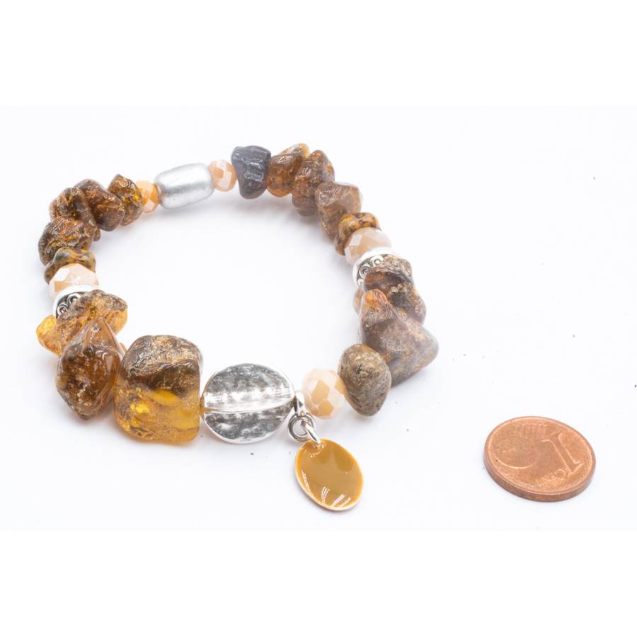 Bernstein Perlenarmband Set in braun, elegant Schmuck stapelbar, Unikat bohemian Bettelarmband, Geschenk Weihnachten Bild 5