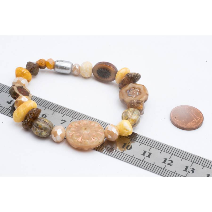 Bernstein Perlenarmband Set in braun, elegant Schmuck stapelbar, Unikat bohemian Bettelarmband, Geschenk Weihnachten Bild 9