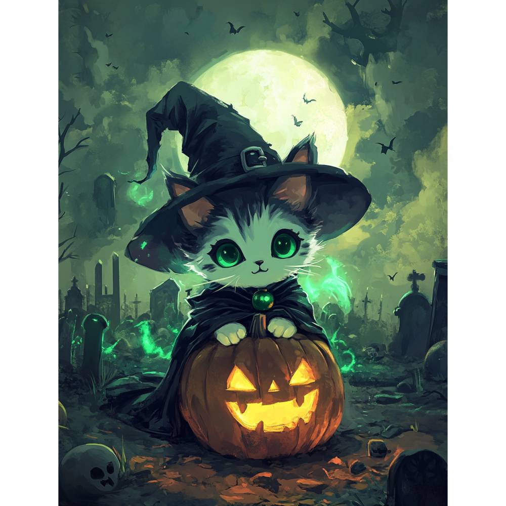130 niedliche Katzen Malbuch Halloween Bilder zum ausdrucken PDF digital Bild 4