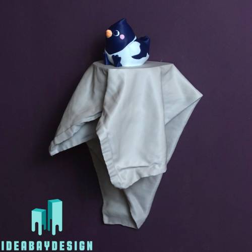 Wandregal schwebendes Tuch Wandregal – Einzigartiges Designregal für moderne Räume