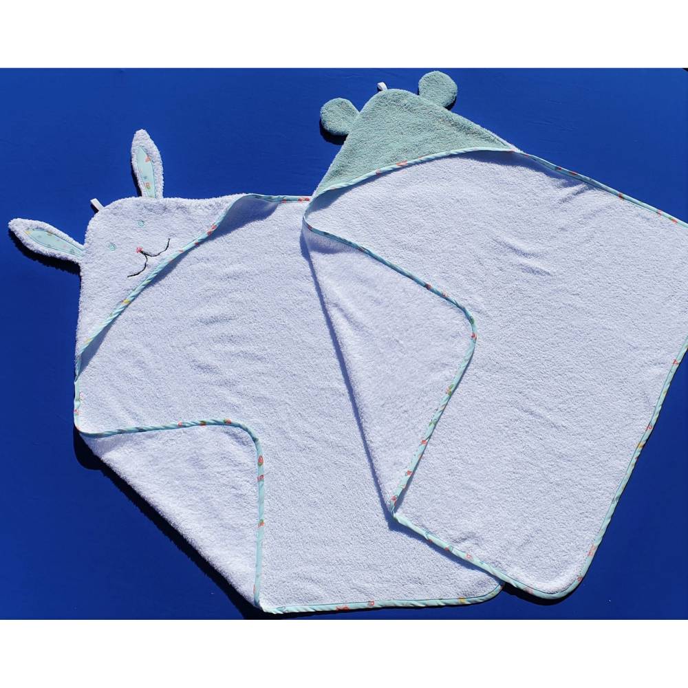 Ebook & Schnittmuster 'Kapuzenbadetuch' – Badetuch für Kinder (Gr. 80x80 bis 140x140 cm) mit Tierohren, inkl. PDF-Anleit Bild 2