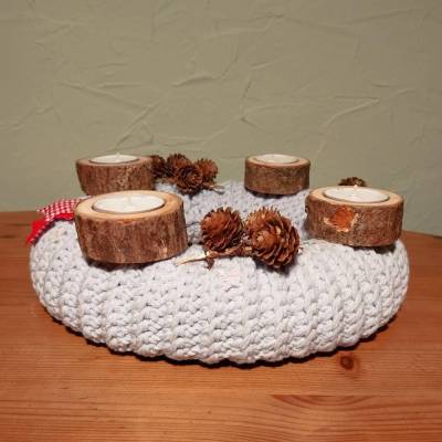 Natürlicher Adventskranz – handgefertigt, nachhaltig & wiederverwendbar