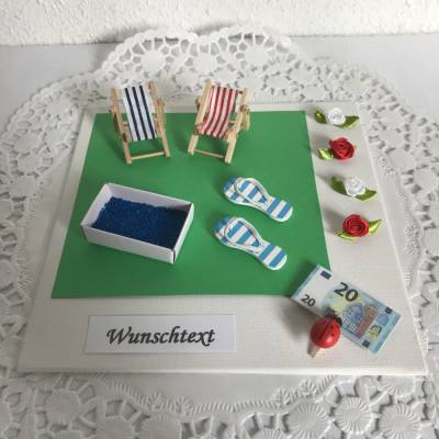 Geldgeschenk Swimmingpool verpacken Geschenk für Swimming Pool oder Poolparty Geschenkidee für Poolbesitzer Geburtstag