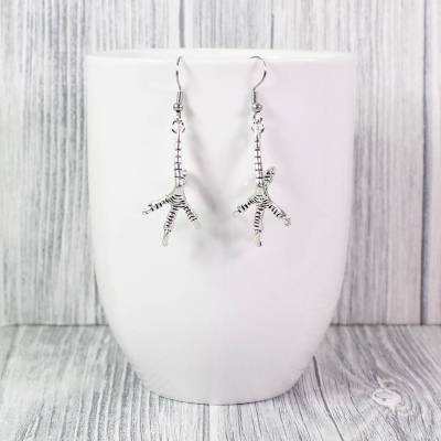 Ohrringe Ohrhänger Kralle Greifvogel Adler Falke Darkness Gothic Black Drache Draken Geschenk Geschenkidee Ohrhaken