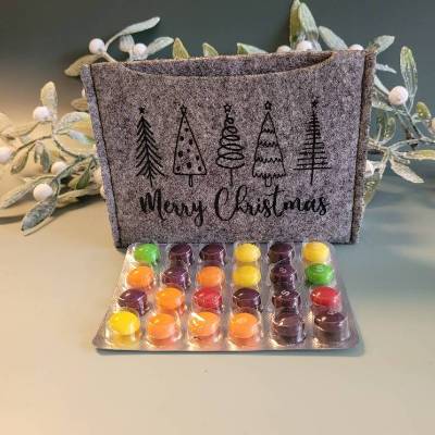 Adventkalender to Go, mit Blister, Mini-Kalender ,Geschenk ,Mitbringsel, Sofortkauf,Weihnachten,Personalisierbar