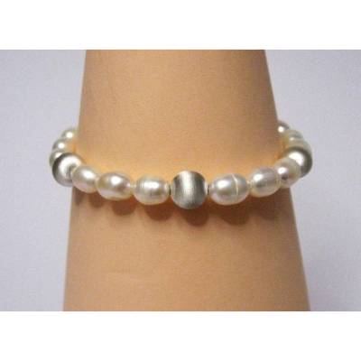 Exklusives Armband Zuchtperlen & Silber 925 – Handgefertigtes Perlenarmband Unikat