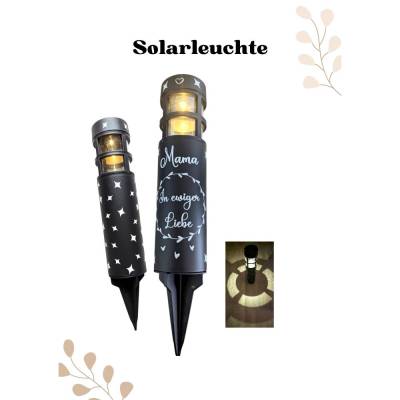 Grablicht Solar, Personalisiert, Gedenklicht, Trauerlicht, Erinnerungslicht, Grabdekoration