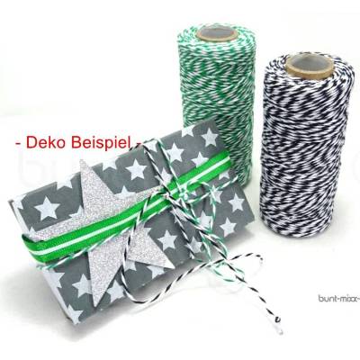 Twine Bäckergarn, schwarz grün FARBE Auswahl, 100m auf Pappe Rolle, Kordel Geschenkband Geschenk verpacken, Material Bun