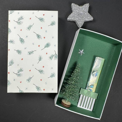 Geschenkschachtel für Geldgeschenk schöne Verpackung für Weihnachten