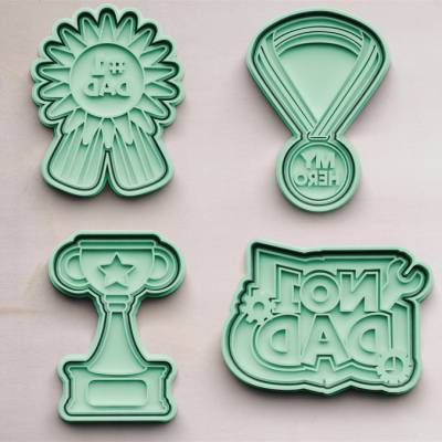 Vatertag Keksausstecher | Cookie Cutters | Ausstechform | Vatertag Motive für Keksformen | Papa Geschenk