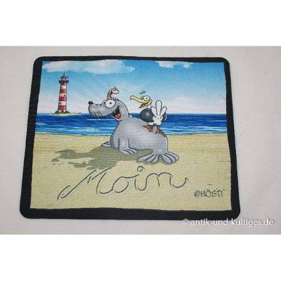 Hösti Mousepad Moin mit Leuchtturm – Maritimes Deko Geschenk, lustig & hochwertig