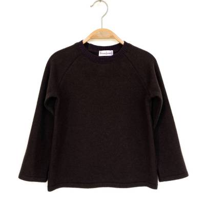 Kaschmirpullover Größe 104/110 dunkelbraun / Upcycling Kinderpullover aus 100% recyceltem Kaschmir
