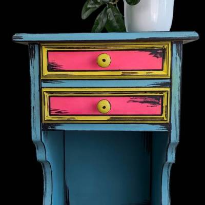 ️Upcycling Schränkchen Comic in 2D