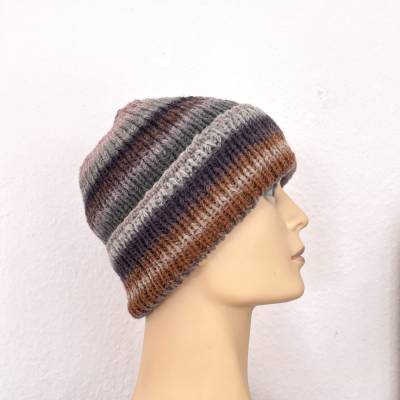 VERSANDFERTIG! UNISEX BASIC Mütze FARBVERLAUF handgestrickt Hipster Beanie von zimtblüte