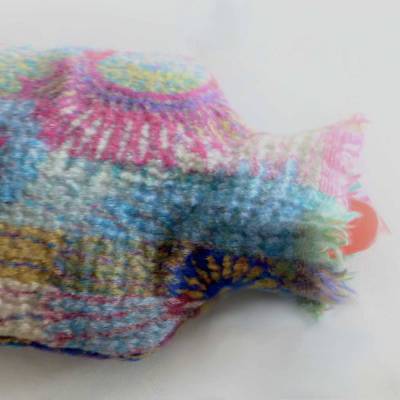 Kleine Wärmflasche, Hülle 100 % Wolle (Merino) gewalkt