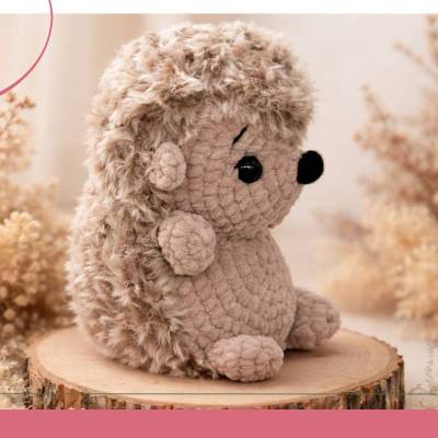 Gehäkelter Igel Kuscheltier in Beige Amigurumi | Kuscheltier für Kinder | Amigurumi | Geschenk zur Geburt | Taufgeschenk