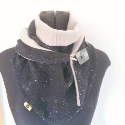 Schaltuch, Dreiecktuch, mit Knopf, Wickelschal, Tuch, Kuscheltuch, Wendeschal