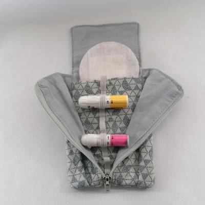 Tampontasche - Hygienetasche   100% Baumwolle